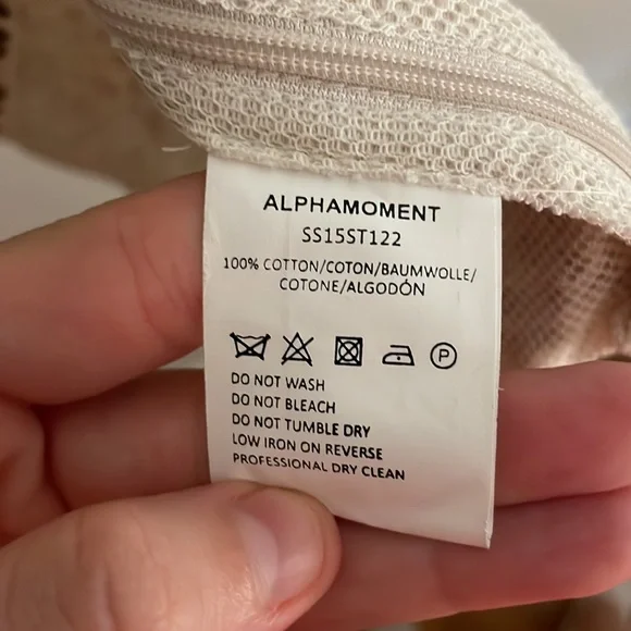 💕 SOLD Anthropologie White Mesh Top with Metal Beading - Picture 8 of 9